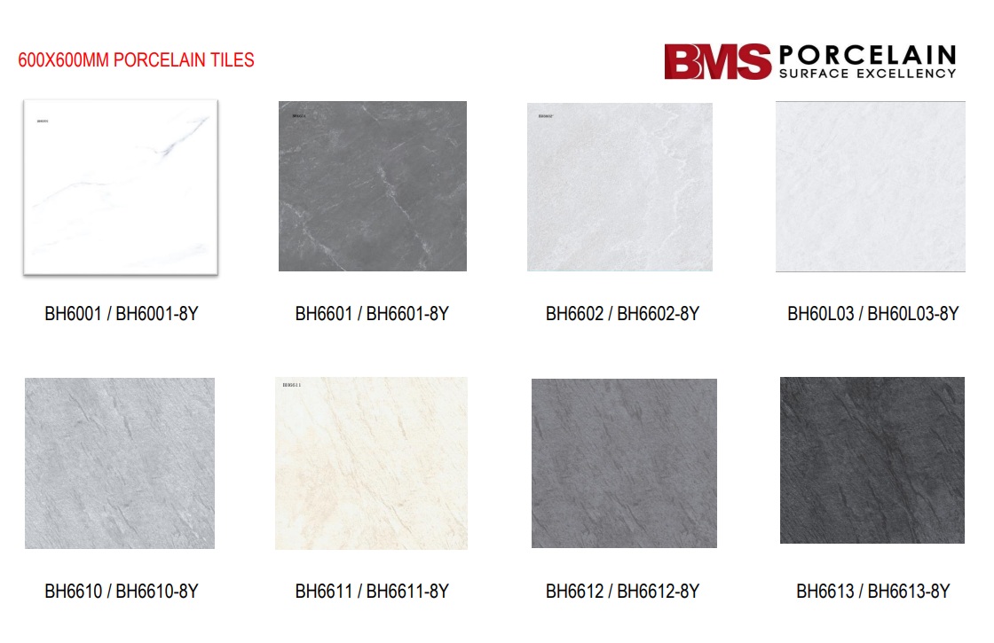 60cm x 60cm BMS Porcelain Tiles Supply JB Malaysia Singapore