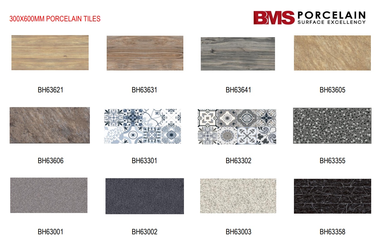 300 x 300 mm BMS Porcelain Tiles Wholesale JB Iskandar Puteri Malaysia Singapore
