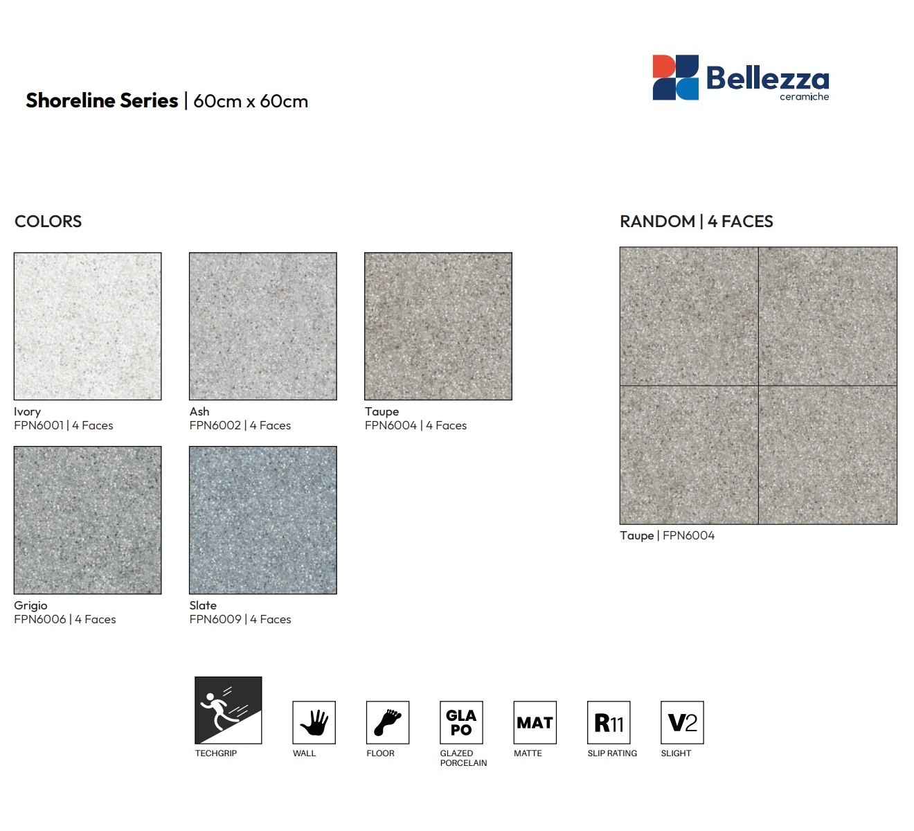 Bellezza Tiles Terrazzo Shoreline Series _  60cm x 60cm